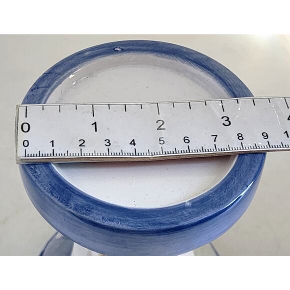 CANDLE HOLDER-HOME INTERIORS-Pillar Candle-Snowman-Sparkle-Holiday-Ceramic - Picture 6 of 9